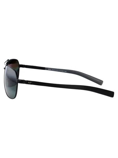 Maui Jim Guardrails Mj 327-17 Square Polarized Sunglasses In Black