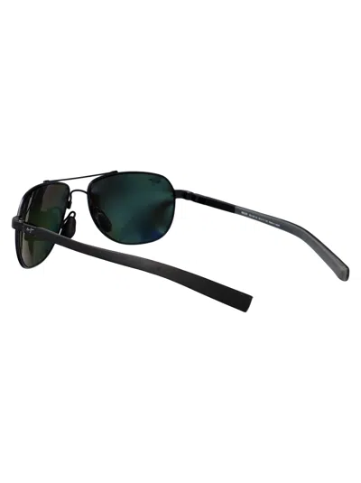 Maui Jim Guardrails Mj 327-17 Square Polarized Sunglasses In Black