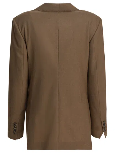Max Mara Brown Cashmere Blend Coat In Brown