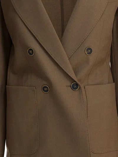 Max Mara Brown Cashmere Blend Coat In Brown