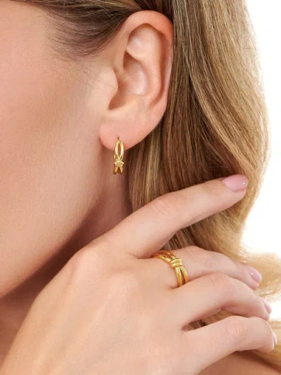 Devata Love Knot Ring In Brown