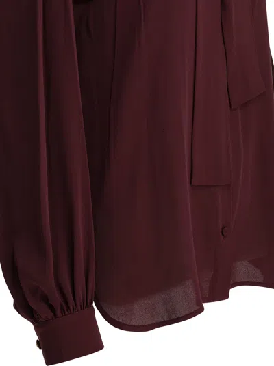 Max Mara Red Silk Button-up Shirt In Red