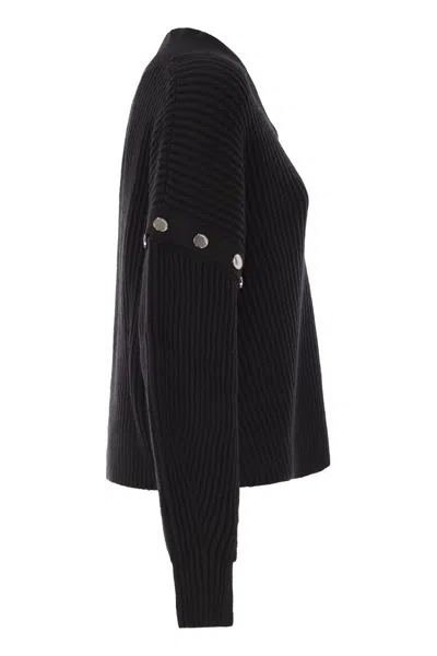 Sportmax Tay Oversized Jumper With Detachable Sleeves In Black