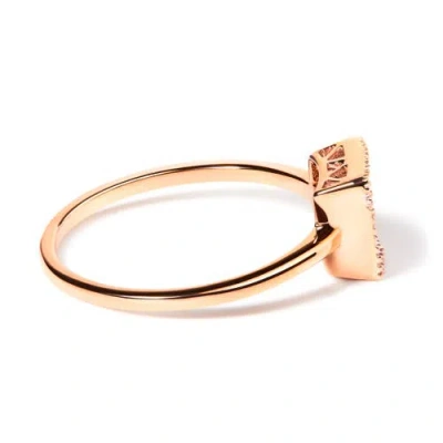 Haus Of Brilliance 10k Rose Gold 1/3 Cttw Invisible Set Princess Diamond Composite Square Ring In Brown