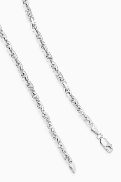 Oradina Sterling Silver Captain Link Chain In Brown