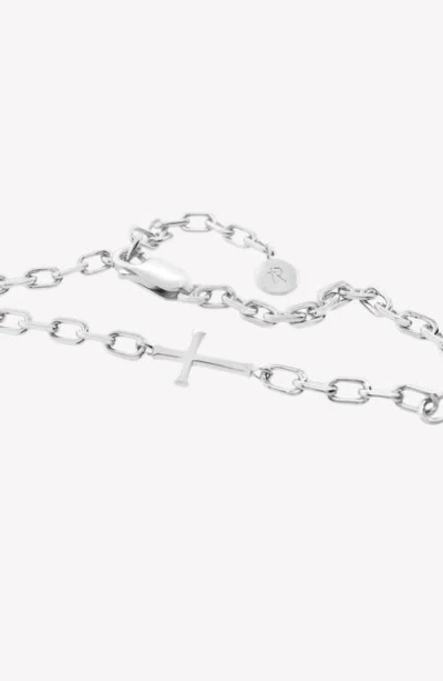Rizen Jewelry Mini Chain Breaker Cross Bracelet In White