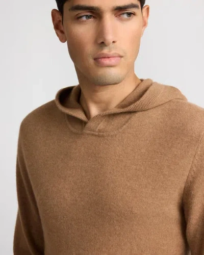Onia 100% Cashmere Hooded Pullover In Brown