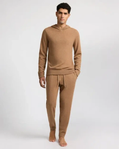 Onia 100% Cashmere Hooded Pullover In Brown