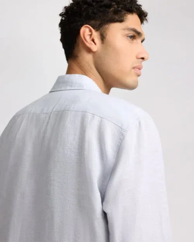 Onia Linen Long Sleeve Shirt In Blue