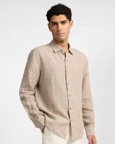 Onia Linen Long Sleeve Shirt In Neutral