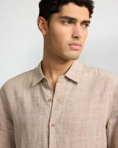 Onia Linen Long Sleeve Shirt In Neutral