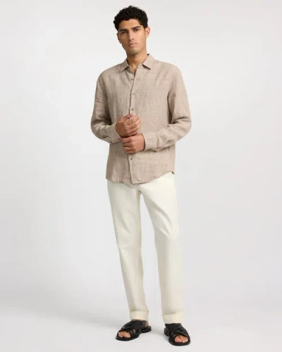 Onia Linen Long Sleeve Shirt In Neutral