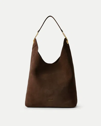 Veronica Beard Jour Suede Shoulder Bag In Brown