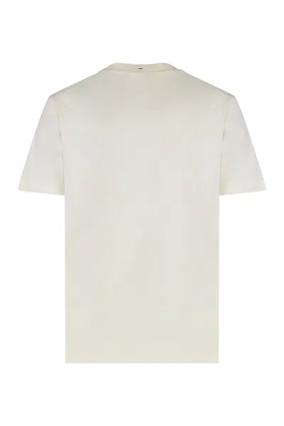 Moncler Grenoble T-shirt Crew Neck In Cotton In Neutral