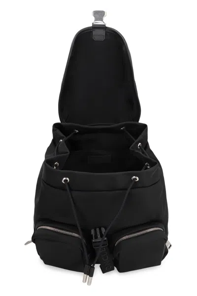 Moncler Functional Polyester Backpack With Multiple Pockets In Black