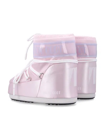 Moon Boot Icon Low Rose Pearly Ankle Boots In Pink