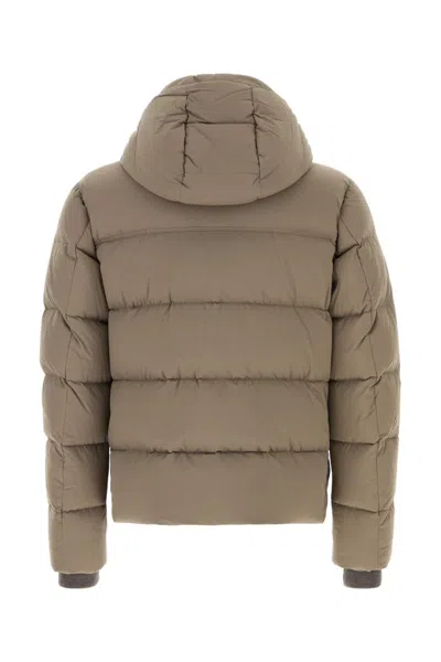 Moorer Cappuccino Nylon Blend Alarick Down Jacket In Brown