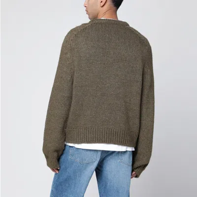 Our Legacy Wool And Silk Crewneck Sweater In Green
