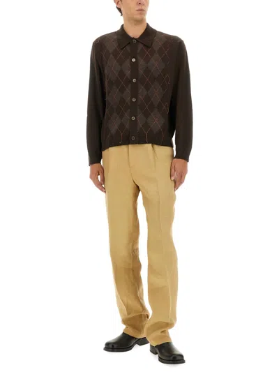 Our Legacy Polo Pub Argyle In Wool Sweater In Multi