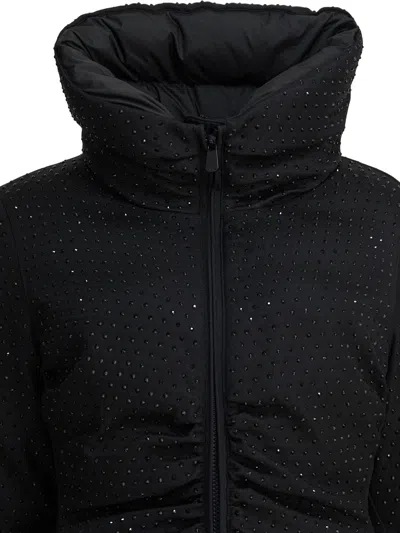 Pinko Down Jacket With High Collar In Black
