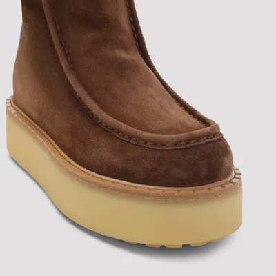 Prada Platform Booties Featuring Shearling Lining In Multi