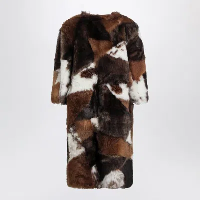 Prada Patchwork Shearling Coat