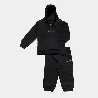 Sonneti Infant London Pullover Hoodie And Jogger Pants Set In Black