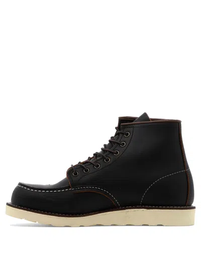 Red Wing Shoes Classic Leather Boots Moc Toes In Black