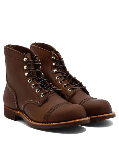 Red Wing Shoes Brown Leather Ankle Boots In Brown