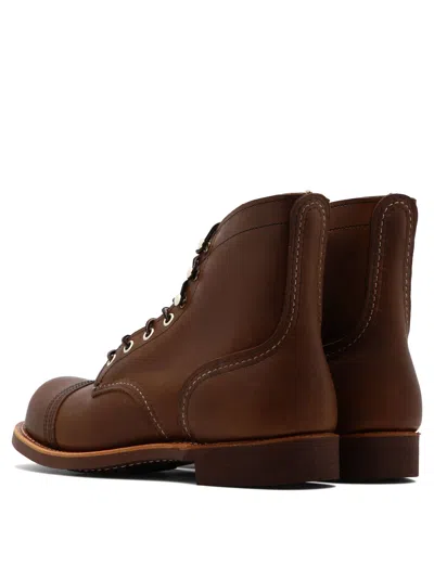 Red Wing Shoes Brown Leather Ankle Boots In Brown