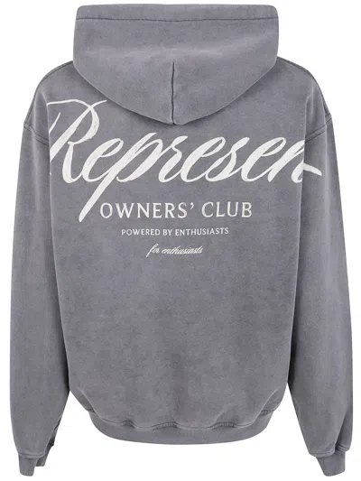 Represent Logo-print Hoodie In Black