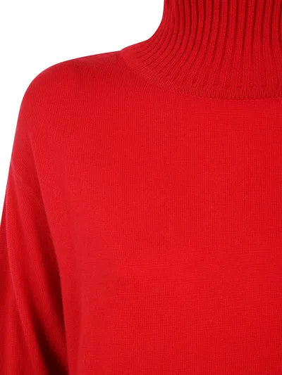 Rosso Puro Long Sleeves Turtle Neck Oversized Sweater