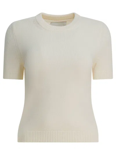 Sa Su Phi White Cashmere Knit Sweater In Neutral