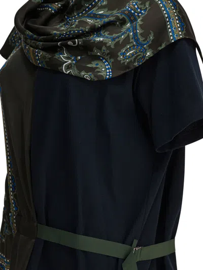 Sacai Paisley Print Paneled T-shirt In Multi