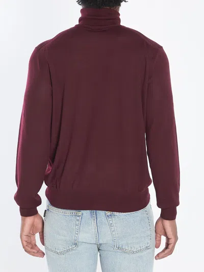 Saint Laurent Aubergine Wool Sweater