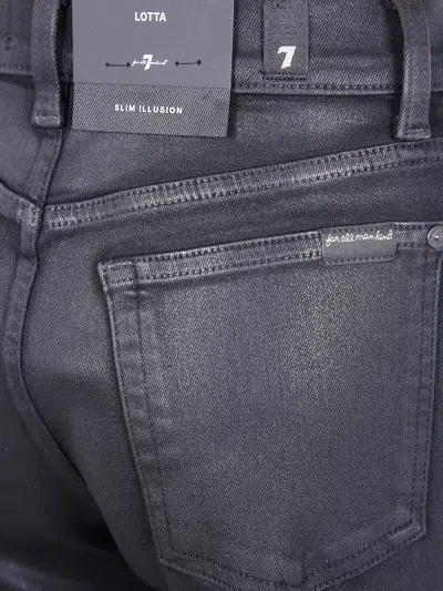 Seven Black Stretch Denim Jeans In Black