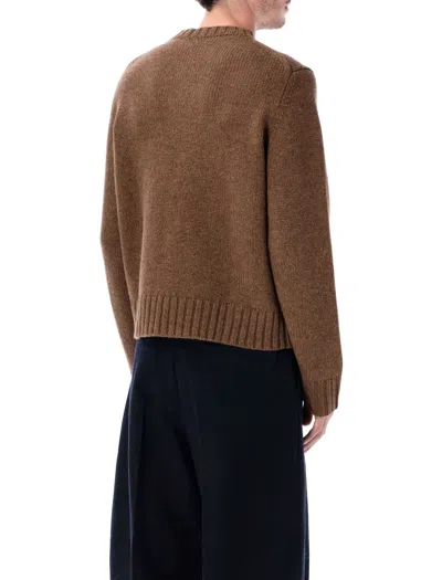 Studio Nicholson Loris Yak And Merino Wool High-neck Knit In Brown
