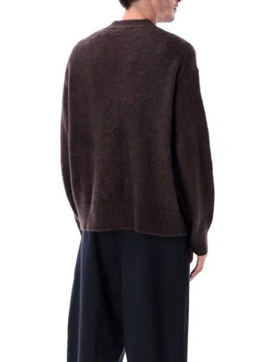 Studio Nicholson Trey Superkid Mohair Cardigan In Brown