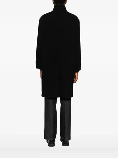 Tagliatore Toggle-front Wool Coat In Black