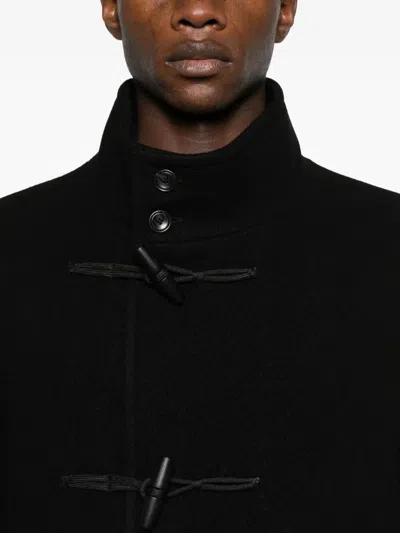 Tagliatore Toggle-front Wool Coat In Black