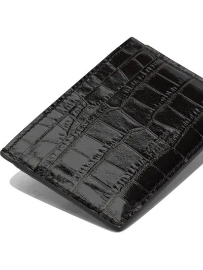 Tom Ford Shiny Printed Croc Exotic Line Oversize In Black