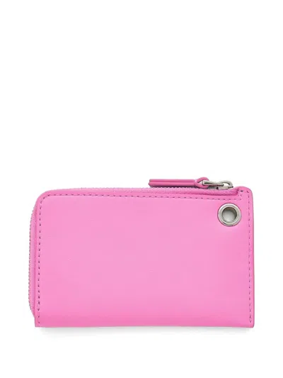 Marc Jacobs Zippered Wallet With Pendant In Pink