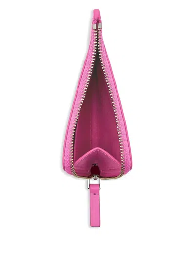Marc Jacobs Zippered Wallet With Pendant In Pink