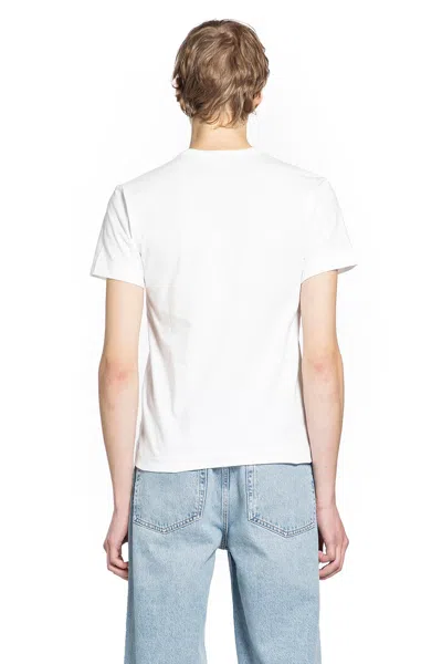 Comme Des Garçons Play Comme Des Garcons Play Mens Red Heart Logo T-shirt In White