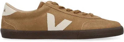 Veja Volley Tent Brown And White Suede Sneakers In Brown
