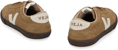 Veja Volley Tent Brown And White Suede Sneakers In Brown