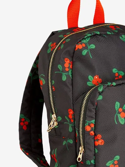 Mini Rodini Girls Lingonberries Aop Backpack In Black