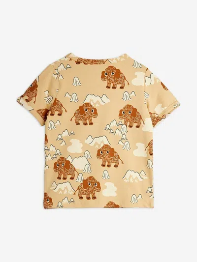 Mini Rodini Kids Mammoth Aop T-shirt In Brown