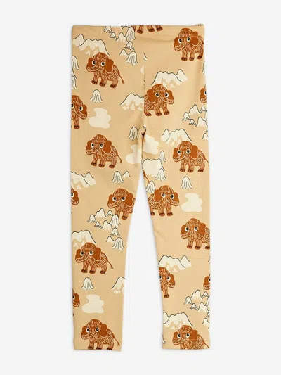 Mini Rodini Kids Mammoth Aop Leggings In Brown