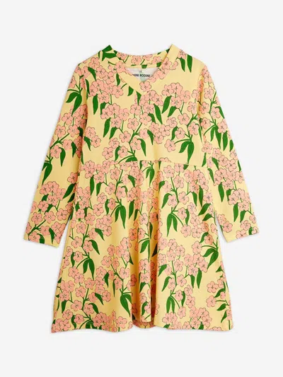 Mini Rodini Girls Alpine Flowers Aop Dress In Pink